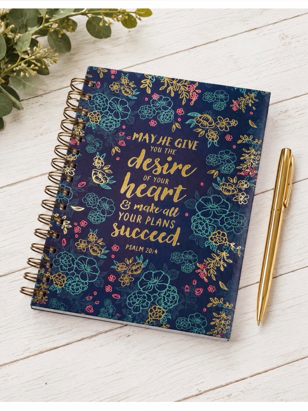 (NWT) CHRISTIAN ART GIFTS • Floral Inspirational Quote Spiral Lined Notebook